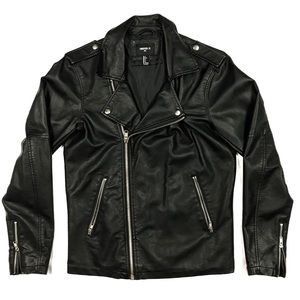 Forever 21 Black Faux Leather Biker Jacket
